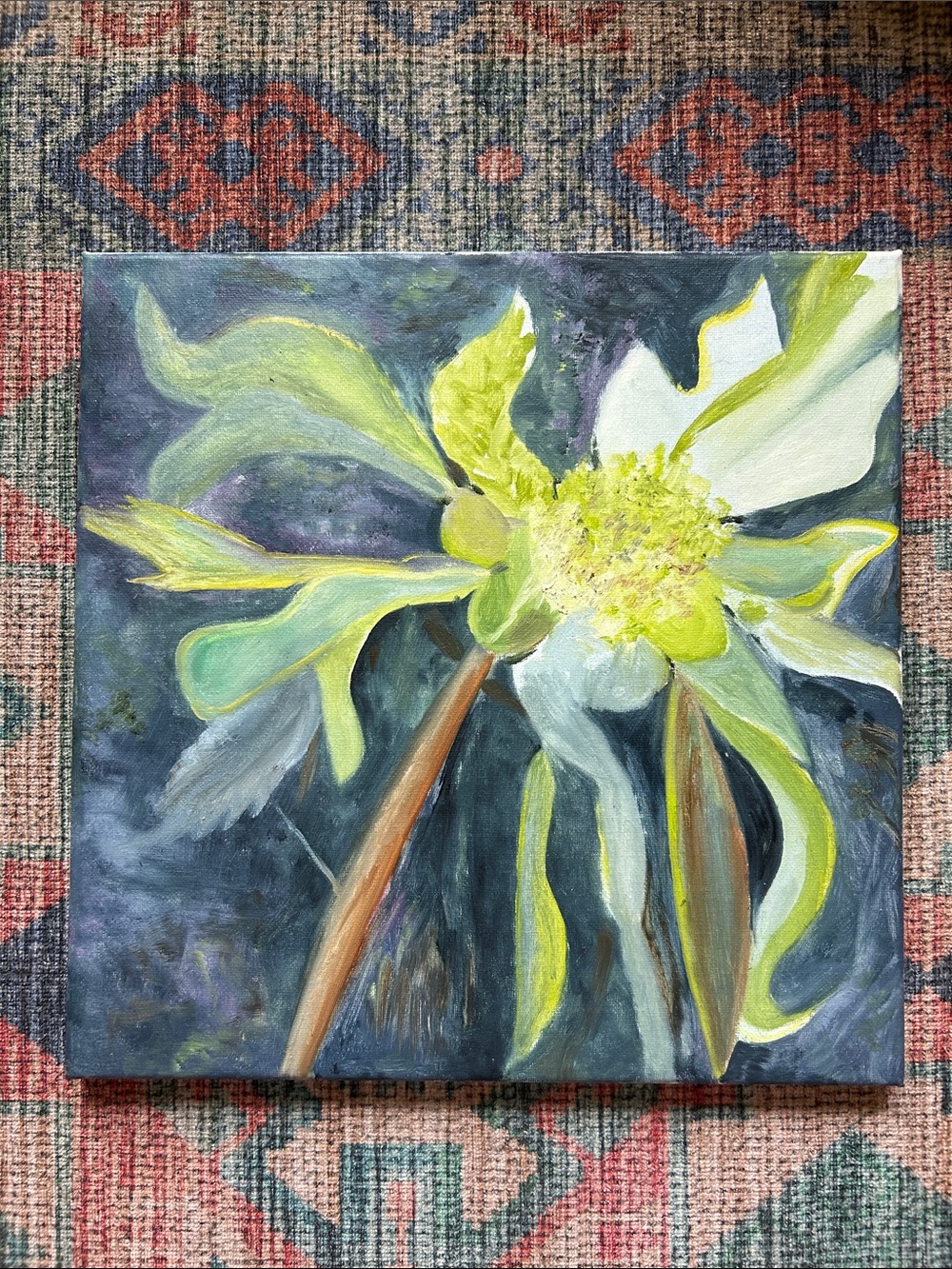 Rustic Floral Oil Painting